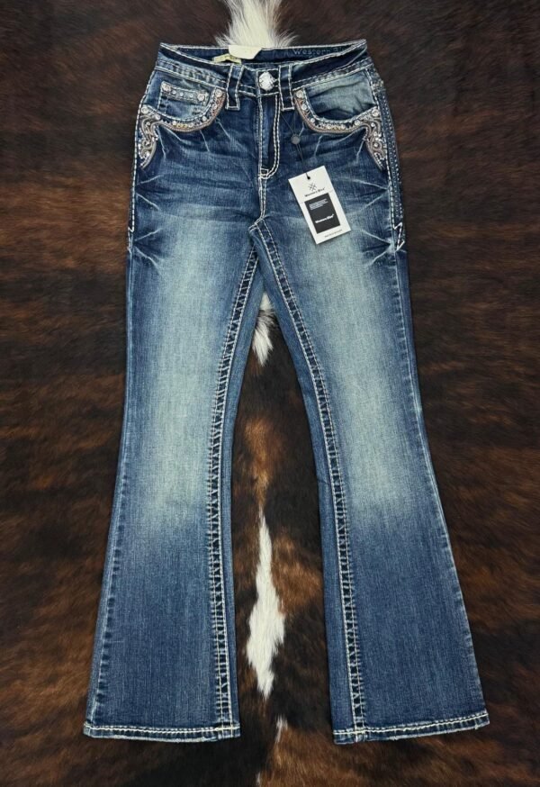 W252-PB30 Western Blue Bootcut Jean