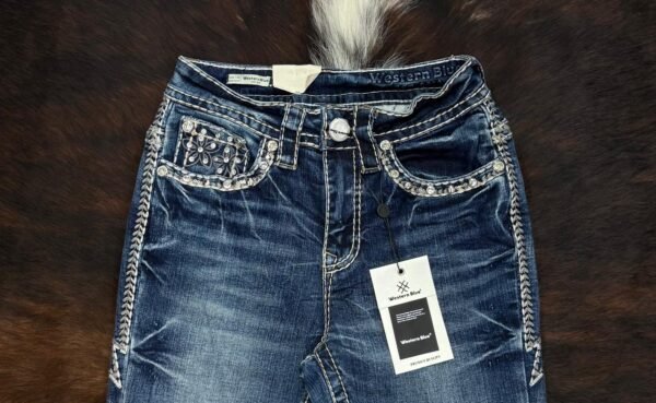 W253-PB30 Western Blue Bootcut Jean
