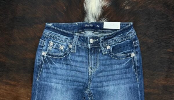 M9616BS Dk. Blue Miss Me Mid-Rise Boot Jean