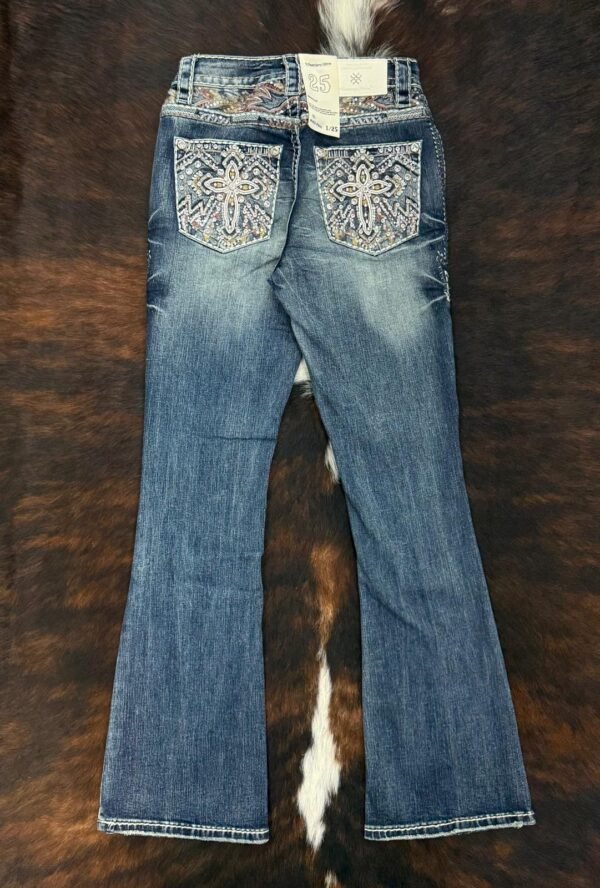W252-PB30 Western Blue Bootcut Jean