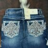 W233-PB30 Western Blue Bootcut Jean
