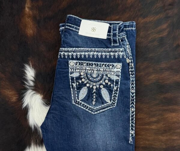 W231-PB30 Western Blue Bootcut Jean