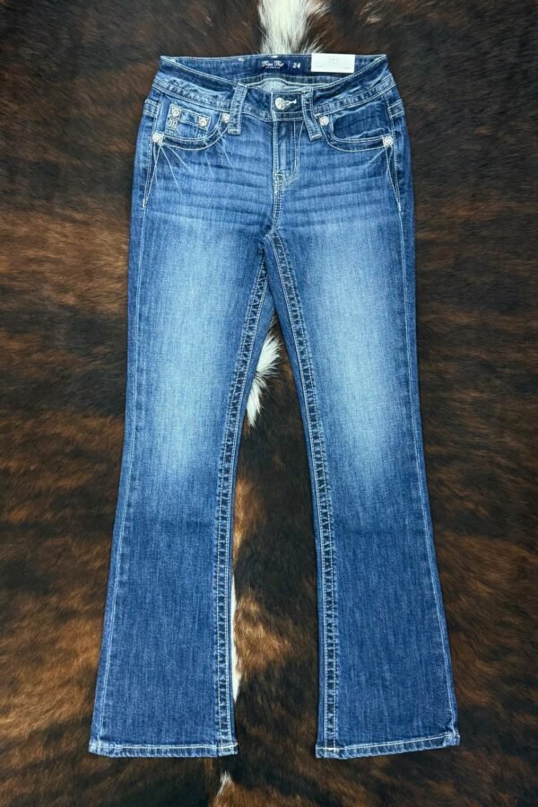 M9616BS Dk. Blue Miss Me Mid-Rise Boot Jean