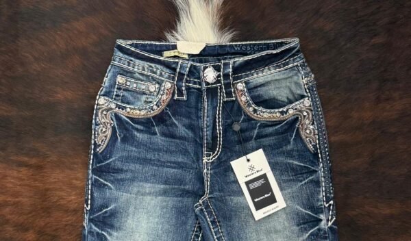 W252-PB30 Western Blue Bootcut Jean