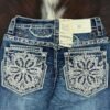 W253-PB30 Western Blue Bootcut Jean