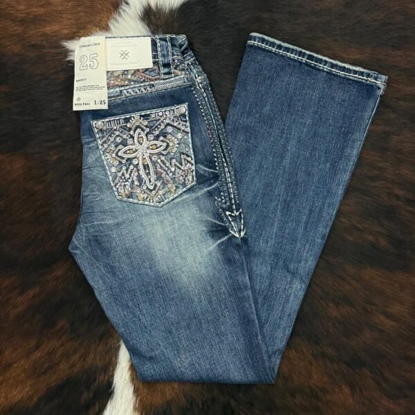 W252-PB30 Western Blue Bootcut Jean