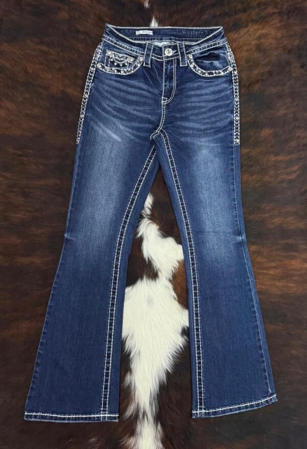 W231-PB30 Western Blue Bootcut Jean