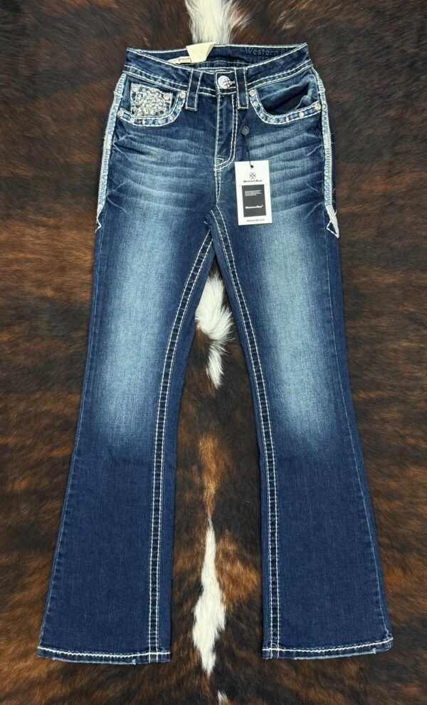 W233-PB30 Western Blue Bootcut Jean