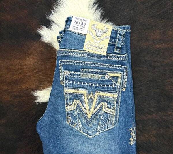 WJ-2389 Western Blue Premium Straight Fit Jean