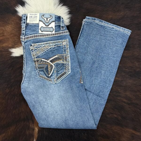 WJ-2391 Western Blue Premium Straight Fit Jean