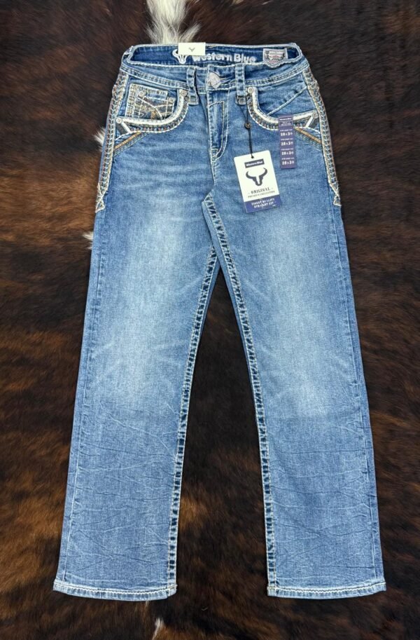WJ-2391 Western Blue Premium Straight Fit Jean