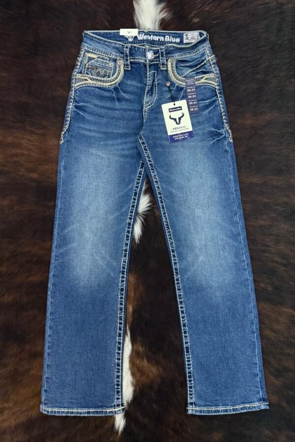 WJ-2389 Western Blue Premium Straight Fit Jean