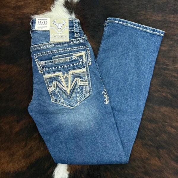 WJ-2389 Western Blue Premium Straight Fit Jean