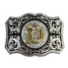 BB-10 Silver/Gold Initial "D" Belt Buckle