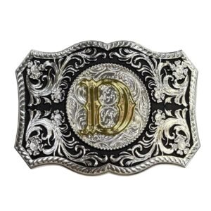 IMG-20260804-WA0004 BB-10 Silver/Gold Initial "D" Belt Buckle
