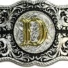 BB-10 Silver/Gold Initial "D" Belt Buckle