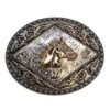 BB-33 Silver/Bronze Horse Belt Buckle