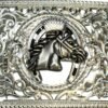 BB-38 Silver/Metal Horse Horseshoe Belt Buckle