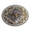 BB-42 Silver/Bronze Longhorn Belt Buckle