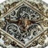 BB-42 Silver/Bronze Longhorn Belt Buckle