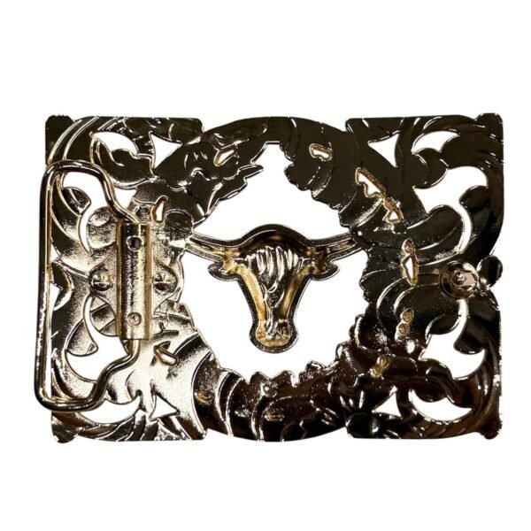 BB-45 Bronze Longhorn Belt Buckle