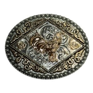 IMG-20260804-WA0036 BB-46 Silver/Bronze Rooster Belt Buckle