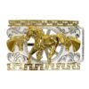 BB-66 Silver/Gold Horse Belt Buckle