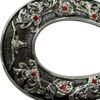 BB-82 Metal Longhorn/Horseshoe Ruby Belt Buckle