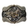 BB-87 Silver/Bronze Horse Belt Buckle