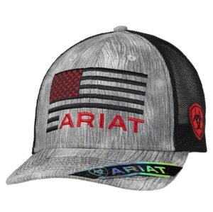 Screenshot A300014206 Grey/Red Flag Ariat Hat
