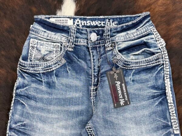 AM-2355 ANSWER ME PREMIUM STRAIGHT FIT JEAN HEIGHT 32"