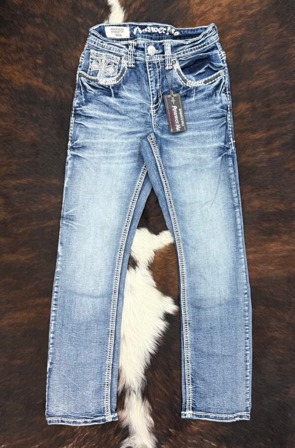 AM-2350 ANSWER ME PREMIUM STRAIGHT FIT JEAN HEIGHT 32"