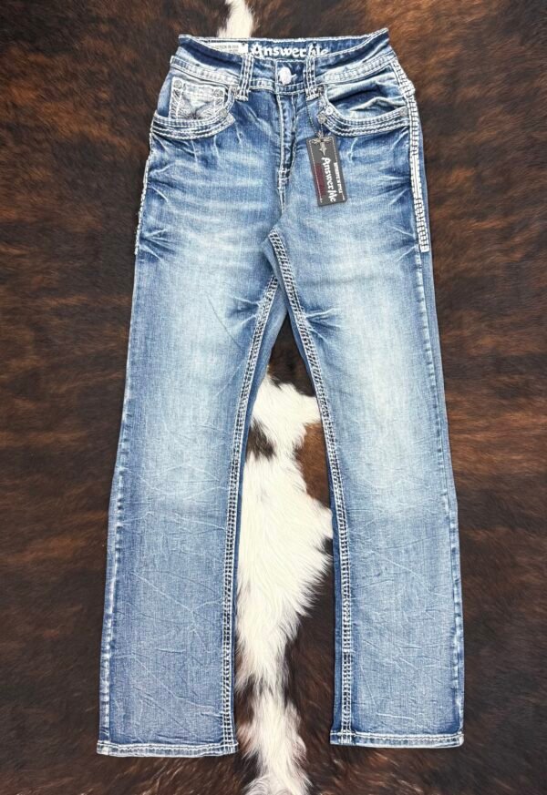 AM-2355 ANSWER ME PREMIUM STRAIGHT FIT JEAN HEIGHT 32"