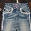 LAM12101 LAMASINI MED BLUE  BOOTCUT JEAN HEIGHT 32"