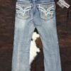LAM12101 LAMASINI MED BLUE  BOOTCUT JEAN HEIGHT 32"