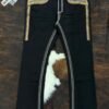 LAM12101 LAMASINI BLACK BOOTCUT JEAN HEIGHT 32"