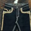 LAM12101 LAMASINI BLACK BOOTCUT JEAN HEIGHT 32"